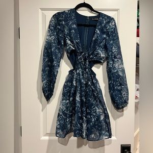 A&F Long-Sleeve Cutout Mini Dress